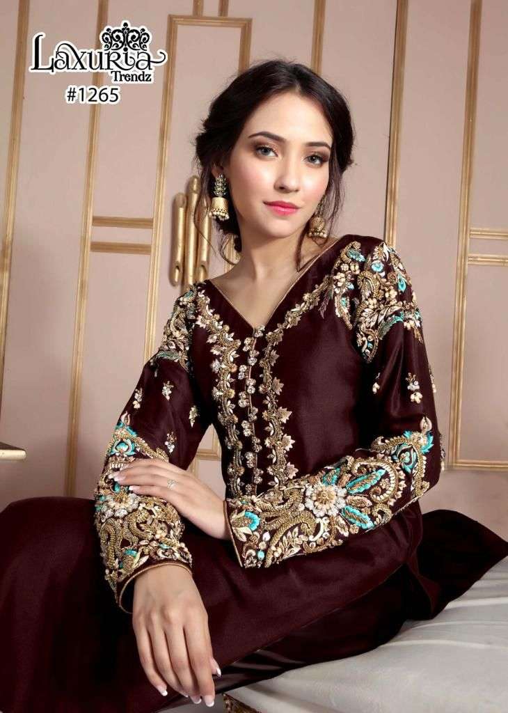 LUXURIA TRENDZ D.NO-1265 SERIES PAKISTANI KURTI PANT WITH DUPATTA NEW CATALOGUE