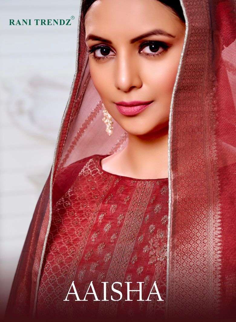 RANI TRENDZ PRESENTS AAISHA DOLA JACQUARD SALWAR SUIT COLLECTION