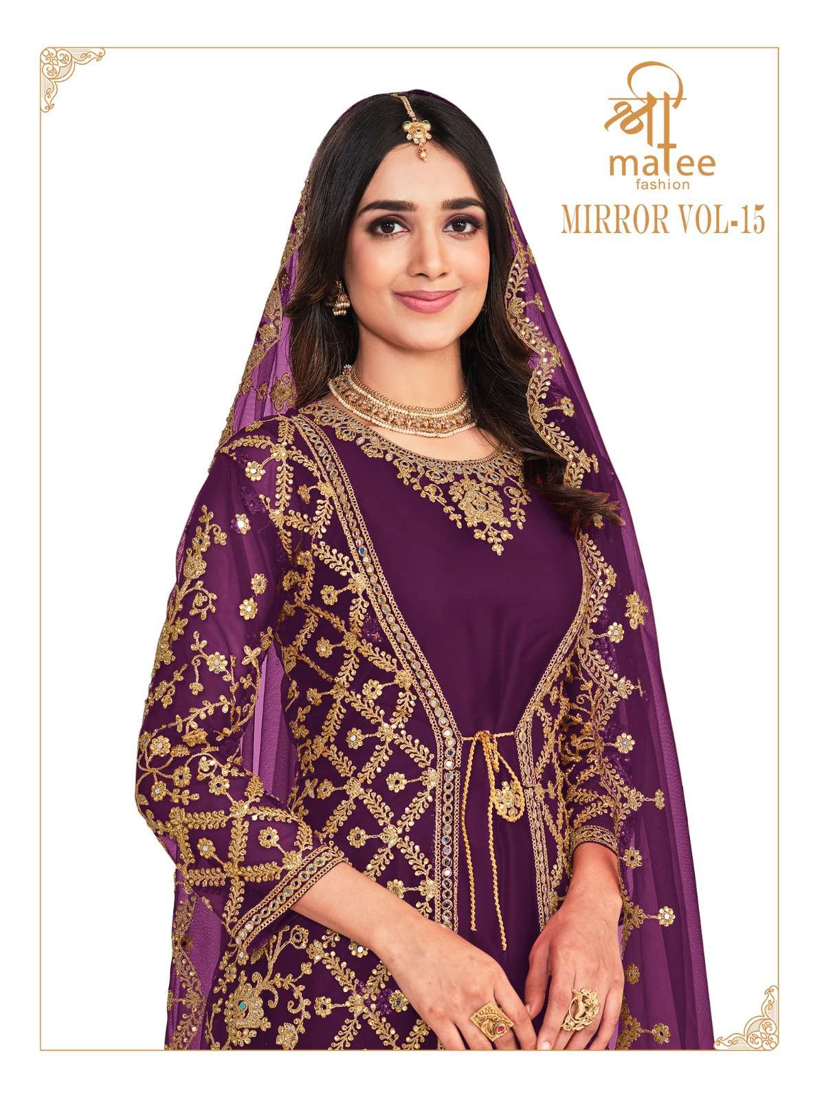 SHREEMATEE MIRROR VOL-15 BUTTERFLY NET EMBRODERY SALWAR SUIT COLLECTION