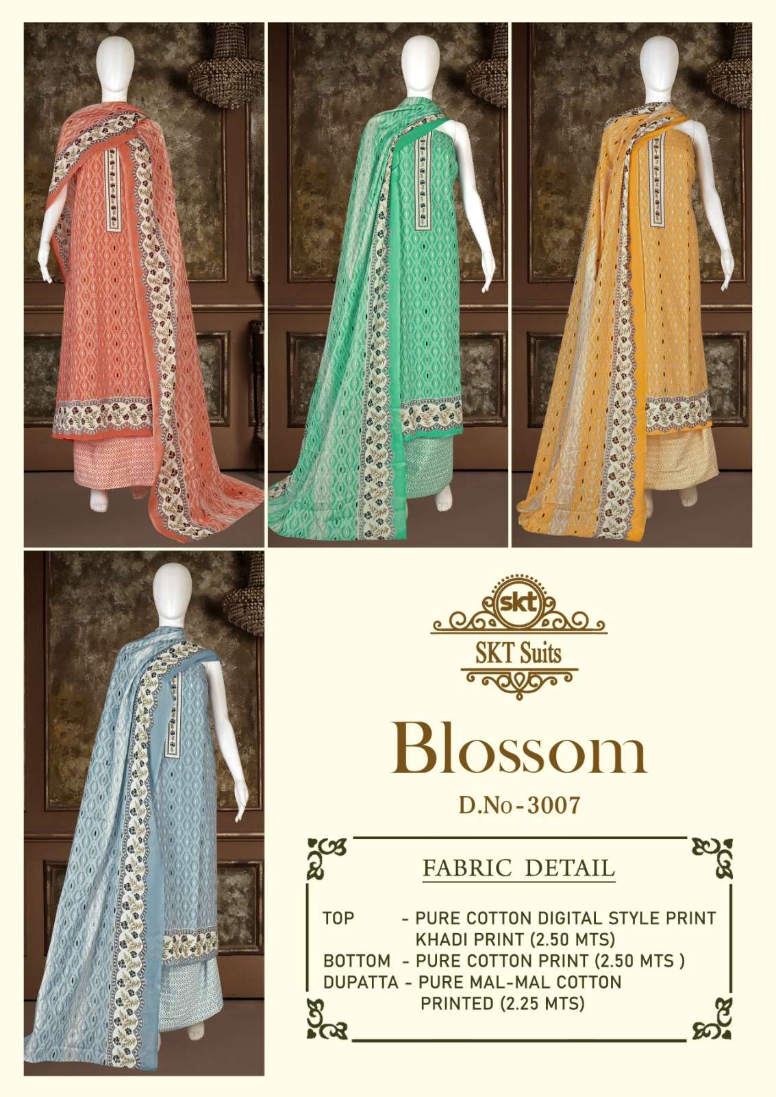 SKT SUITS BLOSSOM PURE COTTON DIGITAL PRINTED UNSTITCHED SUIT COLLECTION