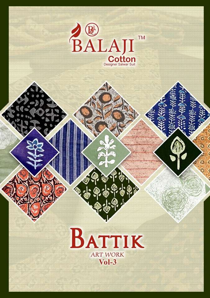 BALAJI COTTON PRESENT ART WORK VOL-3 READYMADE COTTON SUIT COLLECTION