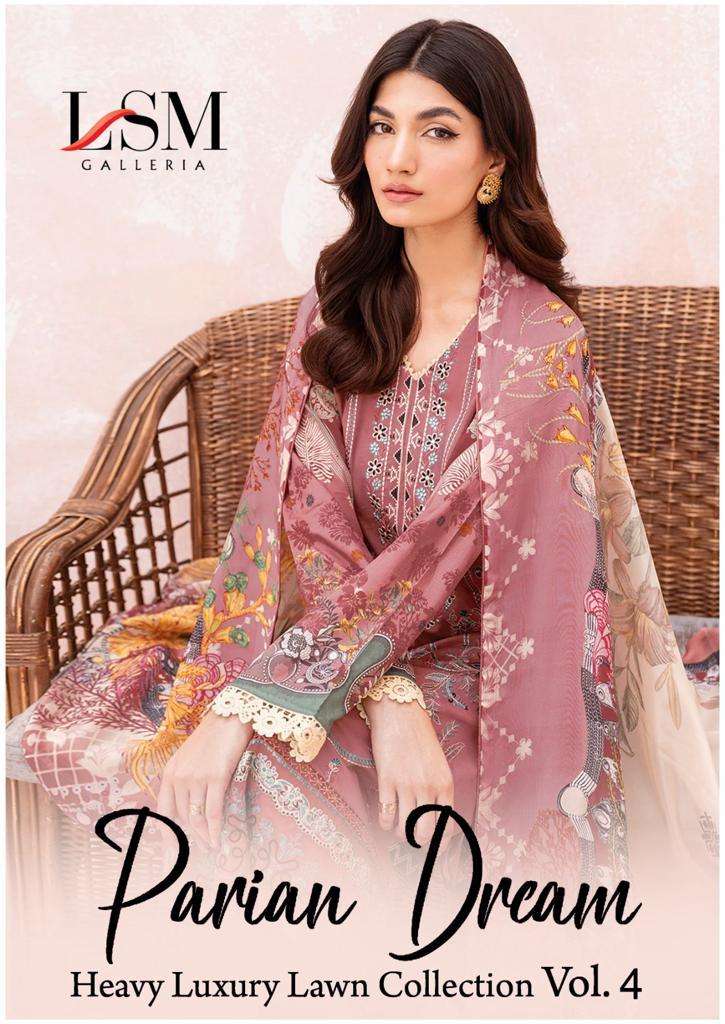 LSM GALLERIA PARIAN DREAM VOL 4 PURE LAWN COTTON SUIT COLLECTION 2023