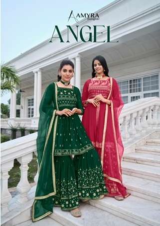AMYRA DESIGNER ANGEL HEAVY PLAZOO SUIT COLLECTION 2023