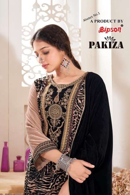 BIPSON PAKIZA VELVET EMBROIDERY COLLECTION WHOLESALE PRICE SURAT 2023