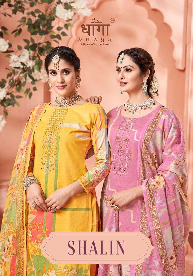 DHAGA A HOUSE OF LUXURY LAWN PRESENT SHALIN PURE CAMBRIC COTTON SUIT COLLECTION