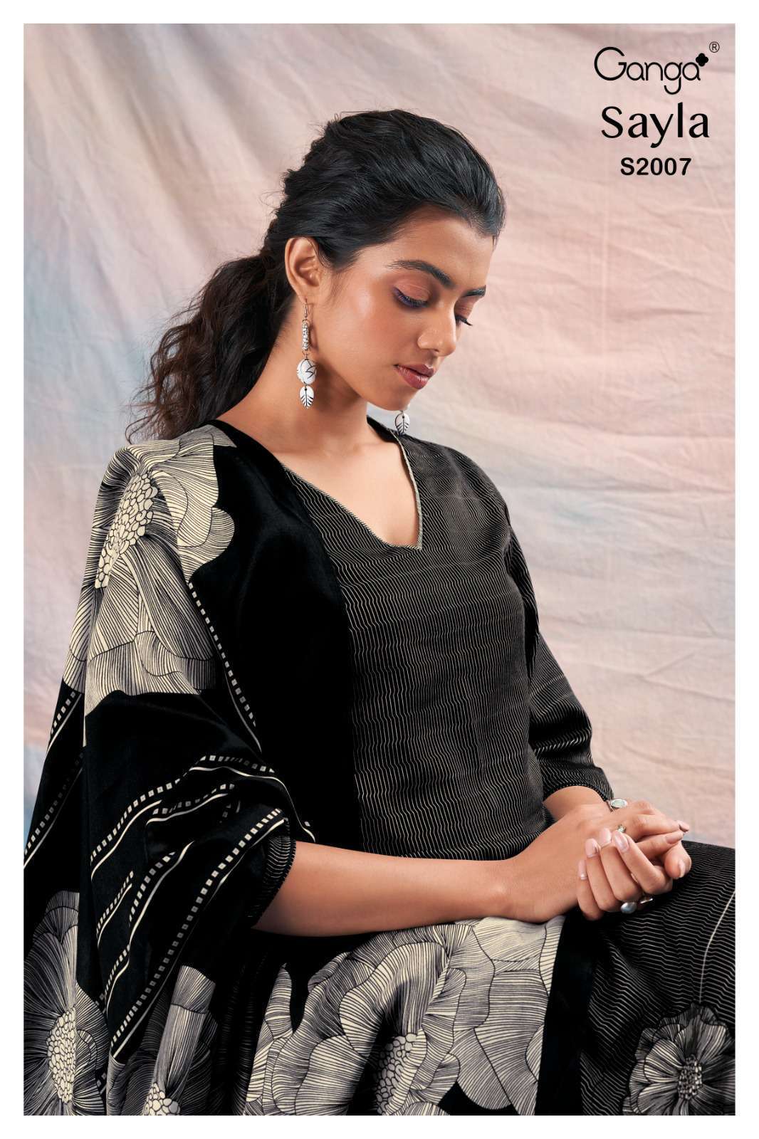 Ganga Suit Presents Bidri Silk Printed Black Color Special Salwar Suite  Wholesaler