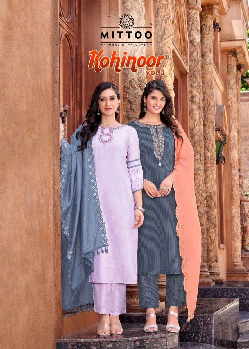 MITTO KOHINOOR VOL 3 DESIGNER VISCOSE SILK READYMADE COLLECTION 2023