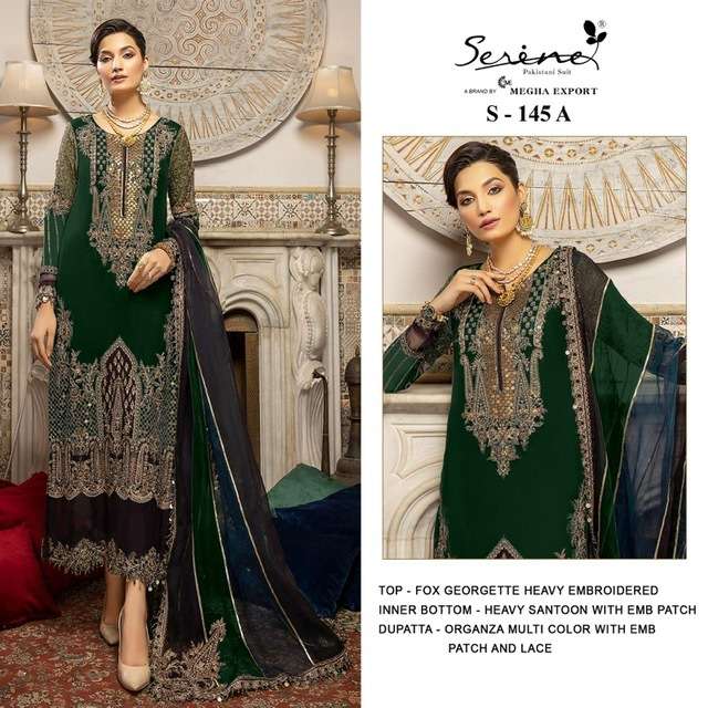 SERINE 145 SERIES HEAVY EMBROERY GEORGETTE SUIT COLLECTION 2023