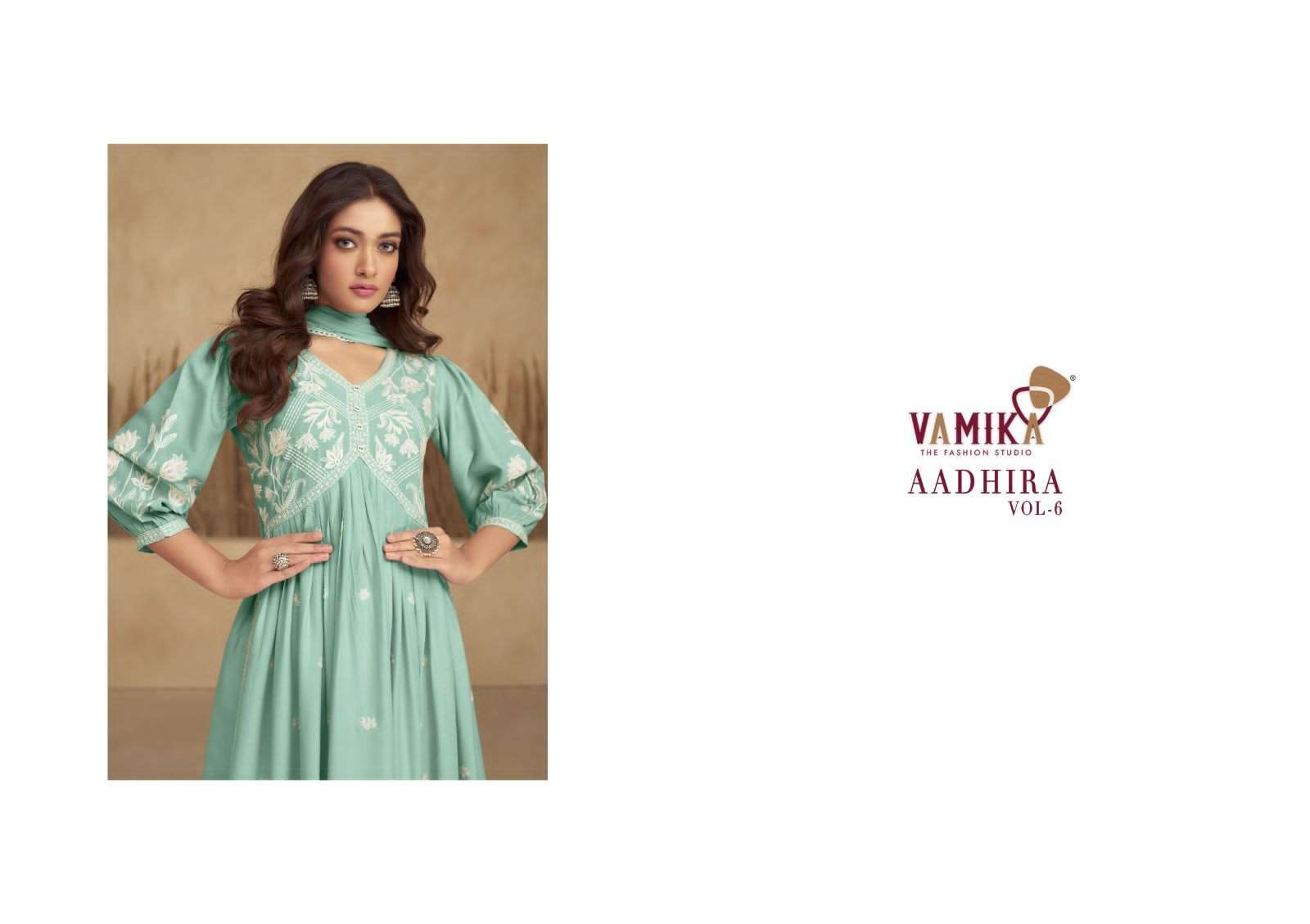 VAMIKA PRESENT AADHIRA VOL-6 PURE RAYON PREMIUM READYMADE COLLECTION