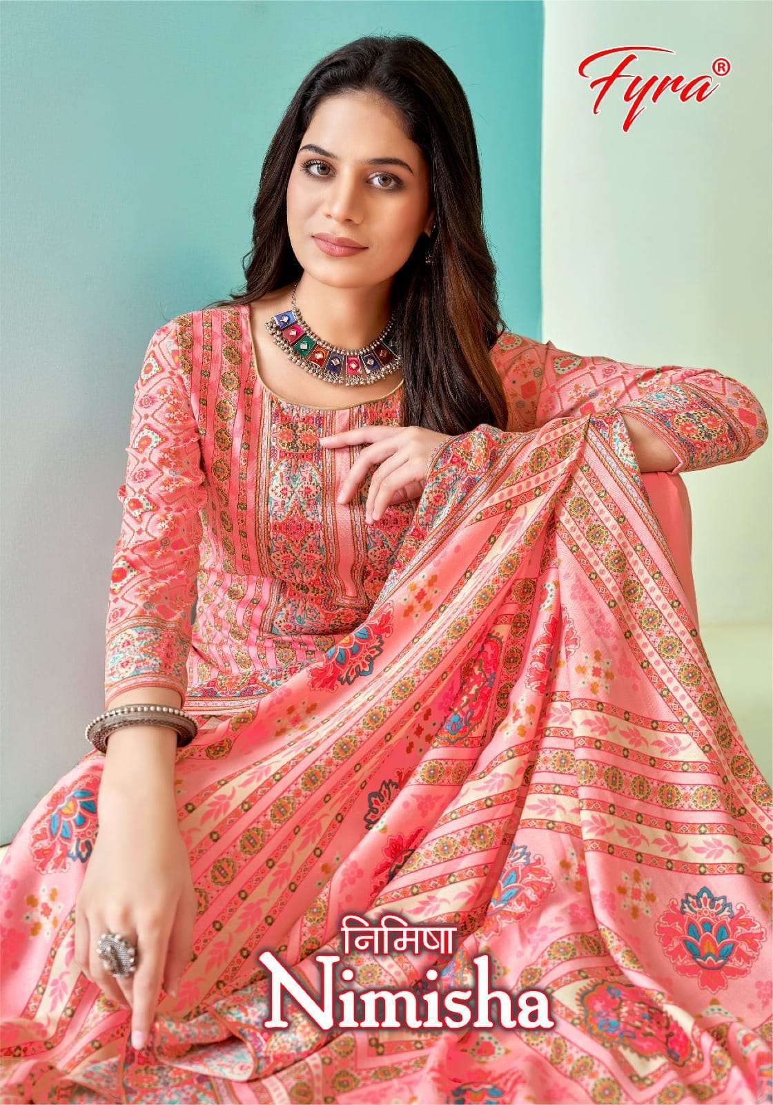 FYRA NIMISHA DIGITAL PRINT PASHMINA CATALOG SUIT WHOLESALE RATE 