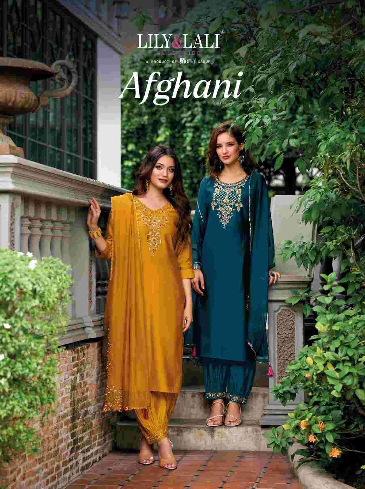 Blue-Green Floral Afghani Suit Set – Label Madhuri Thakkar
