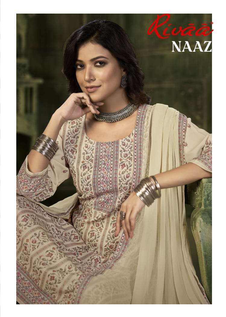 RIVAA NAAZ FANCY PASHMINA WINTER WEAR DRESS WHOLESALER 