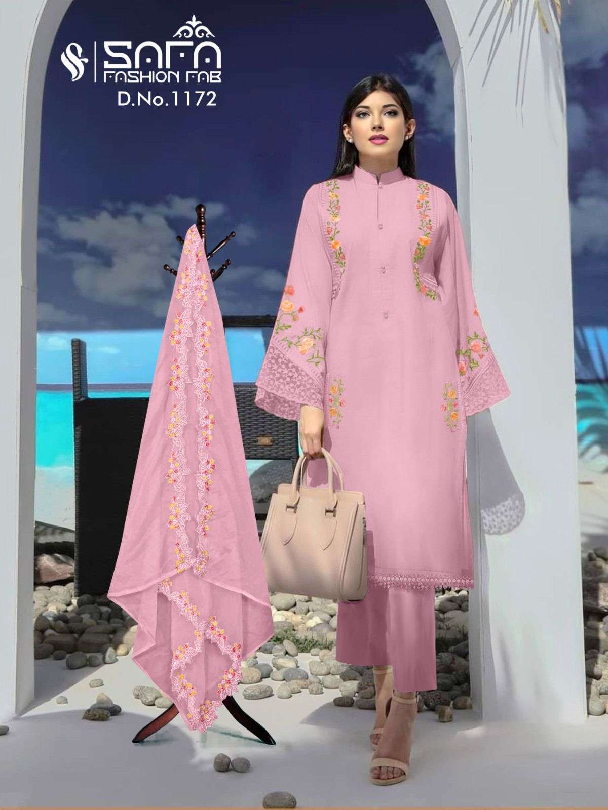Pink Almirah Embroidered Empire Line Kurti | Vishal Mega Mart India