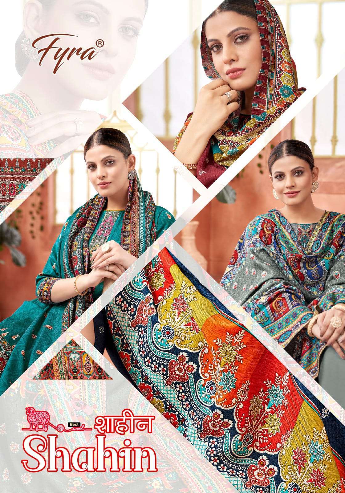 FYRA SHAHIN PURE PASHMINA SALWER SUIT CATALOG BEST RATE SURAT 