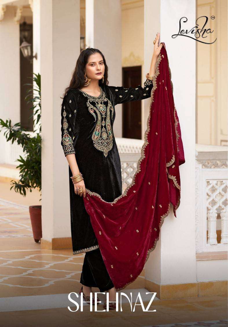 Maroon Winter Cord Set in Velvet with Zari Embroidery on Sleeves cuff –  www.soosi.co.in