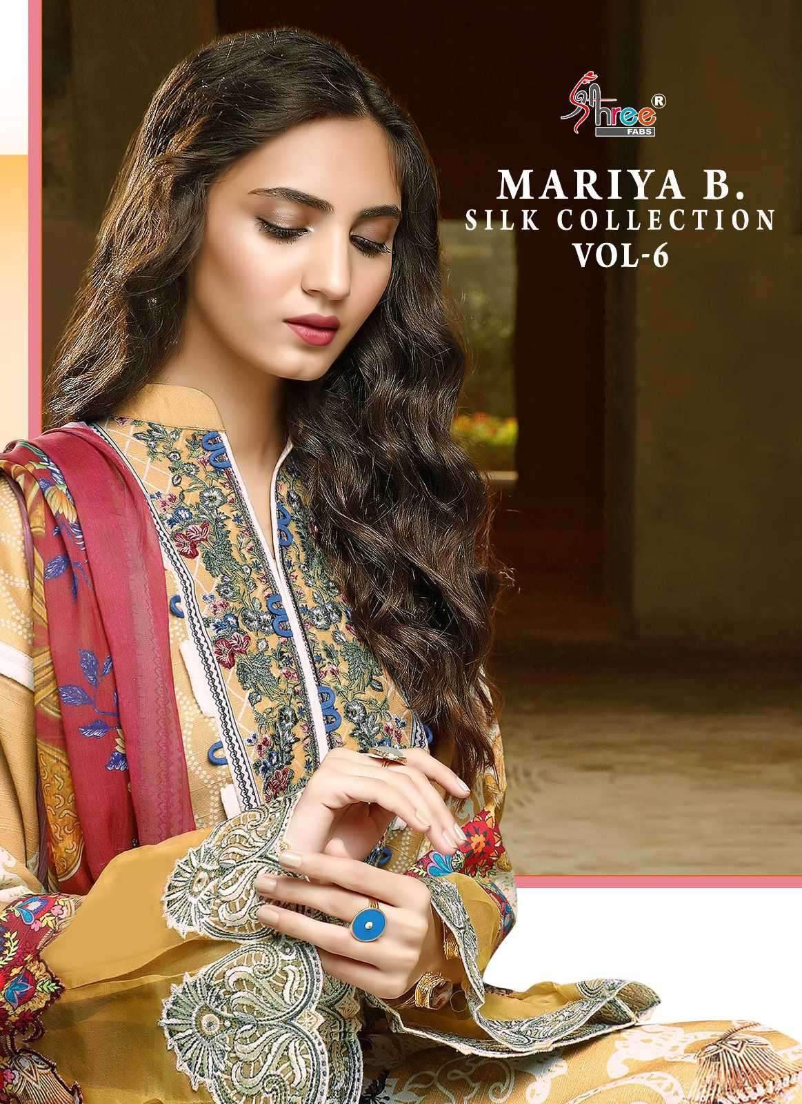 SHREE FAB MARIYA B SILK COLLECTION VOL 6 PURE JAM SATIN PAKISTANI DRESS  WHOLESALER