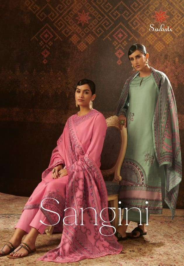 SUDRITI SANGINI PASHMINA WINTER WEAR SUIT COLLECTION WHOLESALE PRICE SURAT 