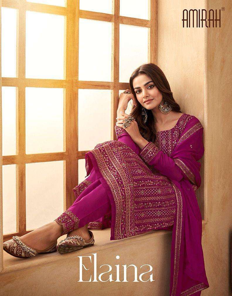 AMIRAH ELAINA DESIGNER SILK COLLECTION EMBROIDERY WORK SUIT COLLECTION SUPPLIER 