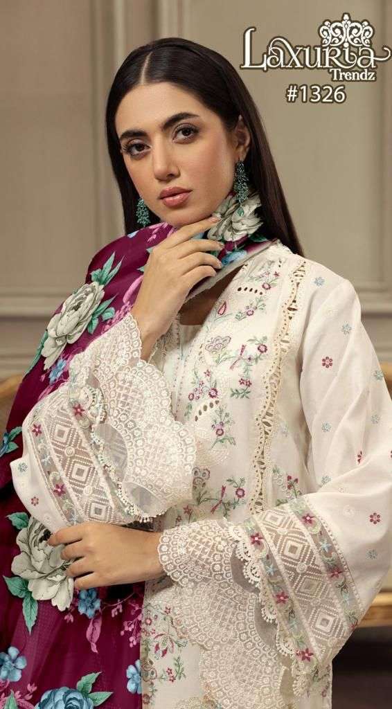 LAXURIA TRENDS 1326 READYMADE PAKISTANI SUIT COLLECTION WHOLESALE RATE SUPPLIER 