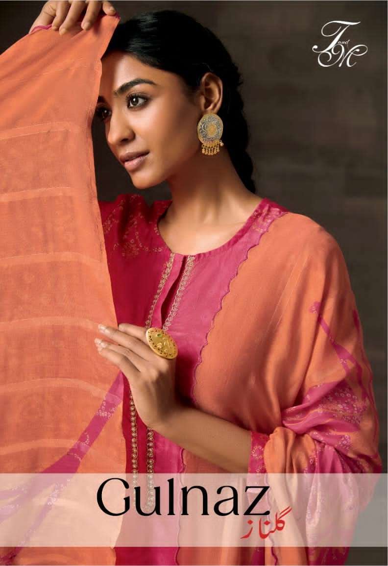 T & M DESIGNER GULNAZ 464 MUSLIN PARTYWEAR SUIT COLLECTION WHOLESALE PRICE 