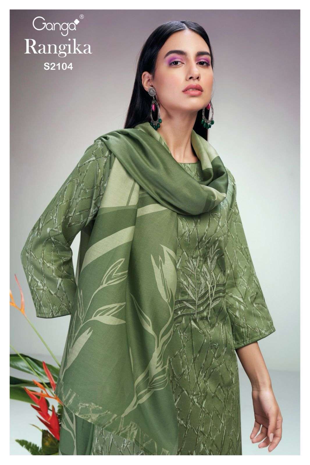 Buy Pleasant Green Color Cotton Silk Embroidered Work Salwar Suit Design |  Lehenga-Saree