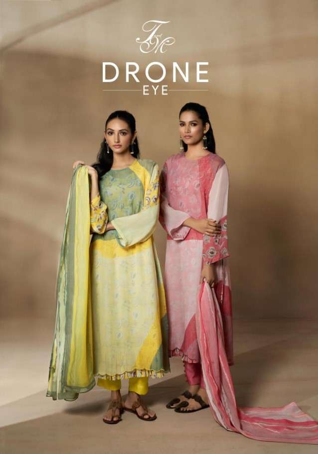 T AND M DESIGNER DRONE EYE ORGANZA VISCOSE PRINT SUIT COLLECTION WHOLESALE PRICE