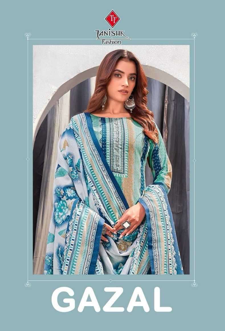 TANISHK FASHION GAZAL BANDHANI PRINT UNSTITCH SALWER SUIT 