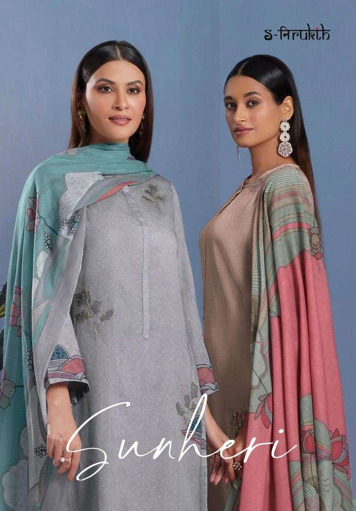 NIRUKTH SUNHERI FANCY COTTON SALWER KAMEEZ CATALOG WHOLESALER 