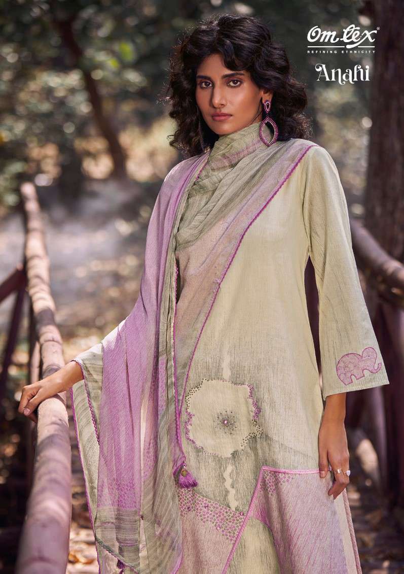 OMTEX ANAHI LAWN COTTON WITH HANDWORK SUIT COLLECTION SUPPLIER BEST RATE 