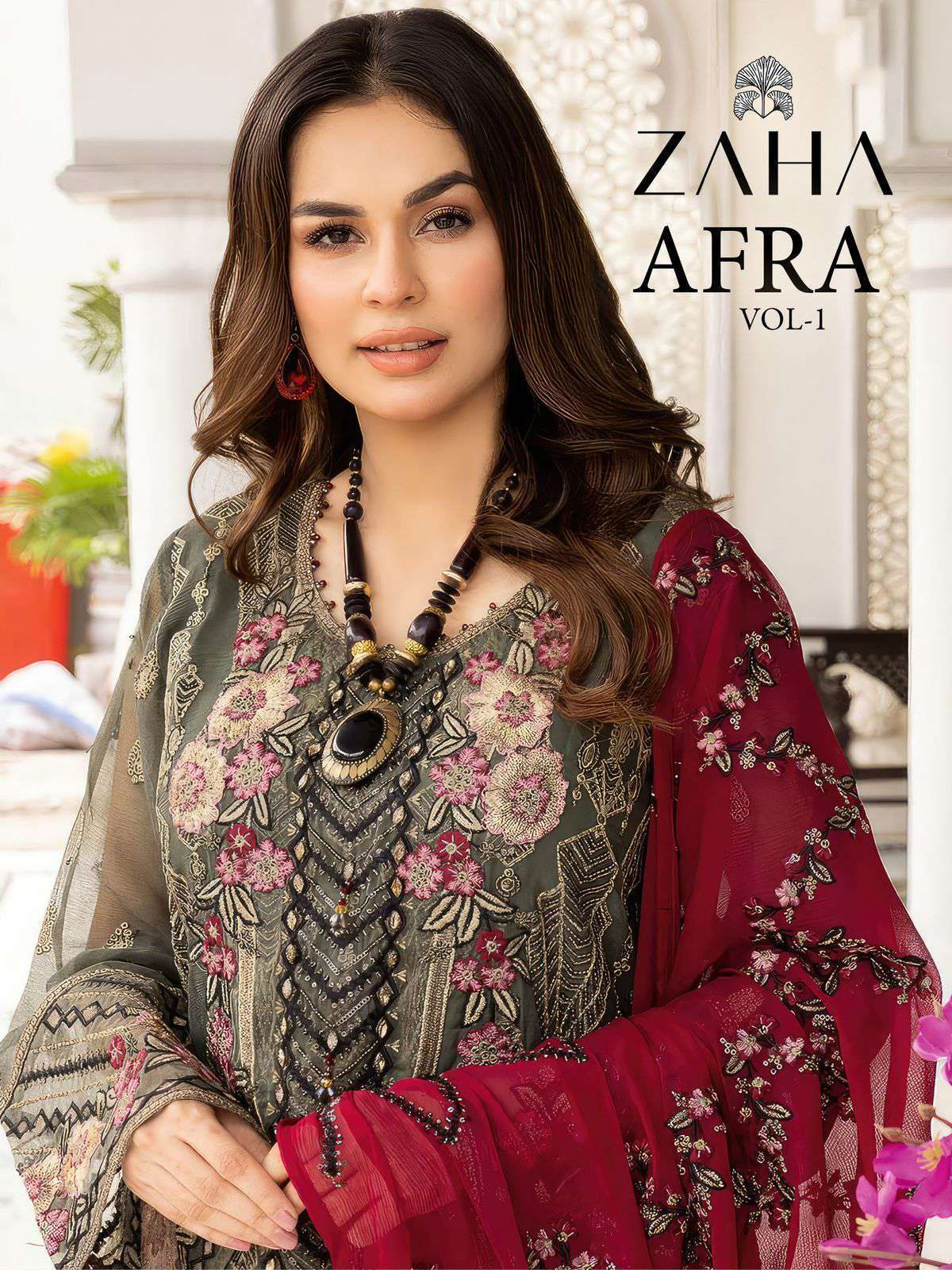 ZAHA AFRA VOL 1 GEORGETTE WITH HEAVY EMBROIDERY SUIT COLLECTION WHOLESALE PRICE 2024