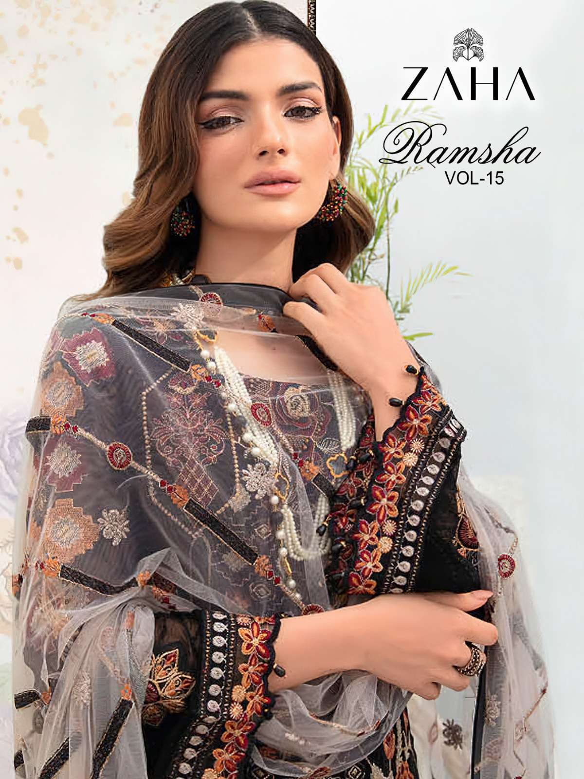 ZAHA RAMSHA VOL 15 GEORGETTE WITH HEAVY EMBROIDERY SUIT COLLECTION WHOLESALE PRICE 