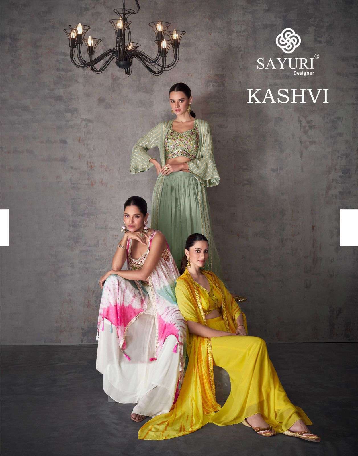 SAYURI KASHVI DESIGNER INDO WESTERN PARTY WEAR DRESS COLLECTION WHOLESALE RATE
