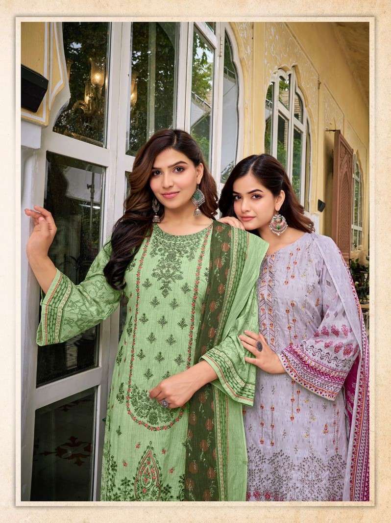 PAKIZA PRINTS LAAIBAH VOL 37 HEAVY KASHMIRI NACK EMBROIDERY SUIT COLLECTION WHOLESALE PRICE SURAT 2024