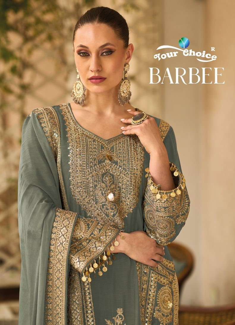 YOUR CHOICE BARBEE PARTYWEAR READYMADE DESIGNER DRESS CATALOGUE WHOLESALER IN SURAT 