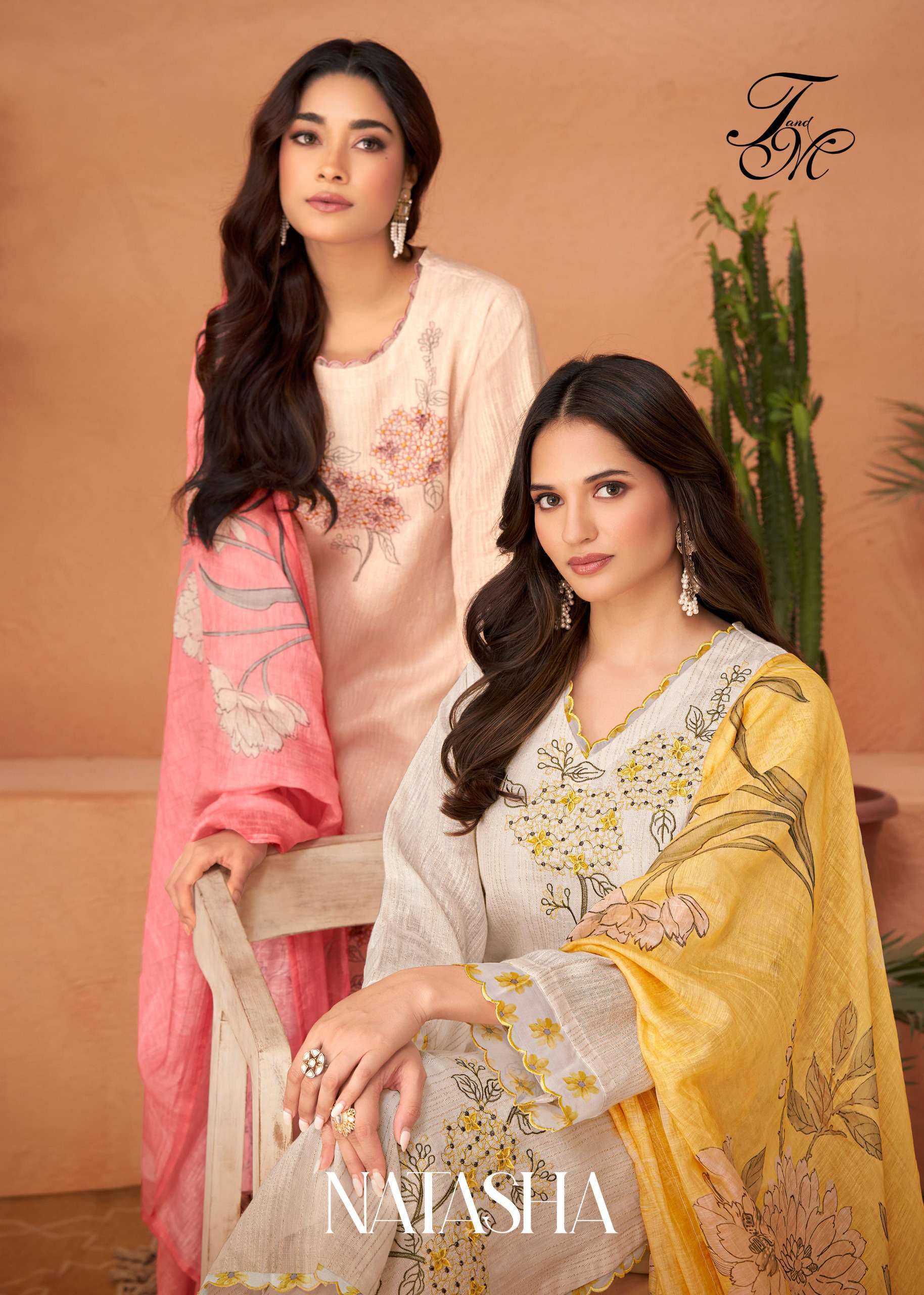 T AND M DESIGNER NATASHA DESIGNER LADIES SUIT CATALOGUE WHOLESALE PRICE SURAT