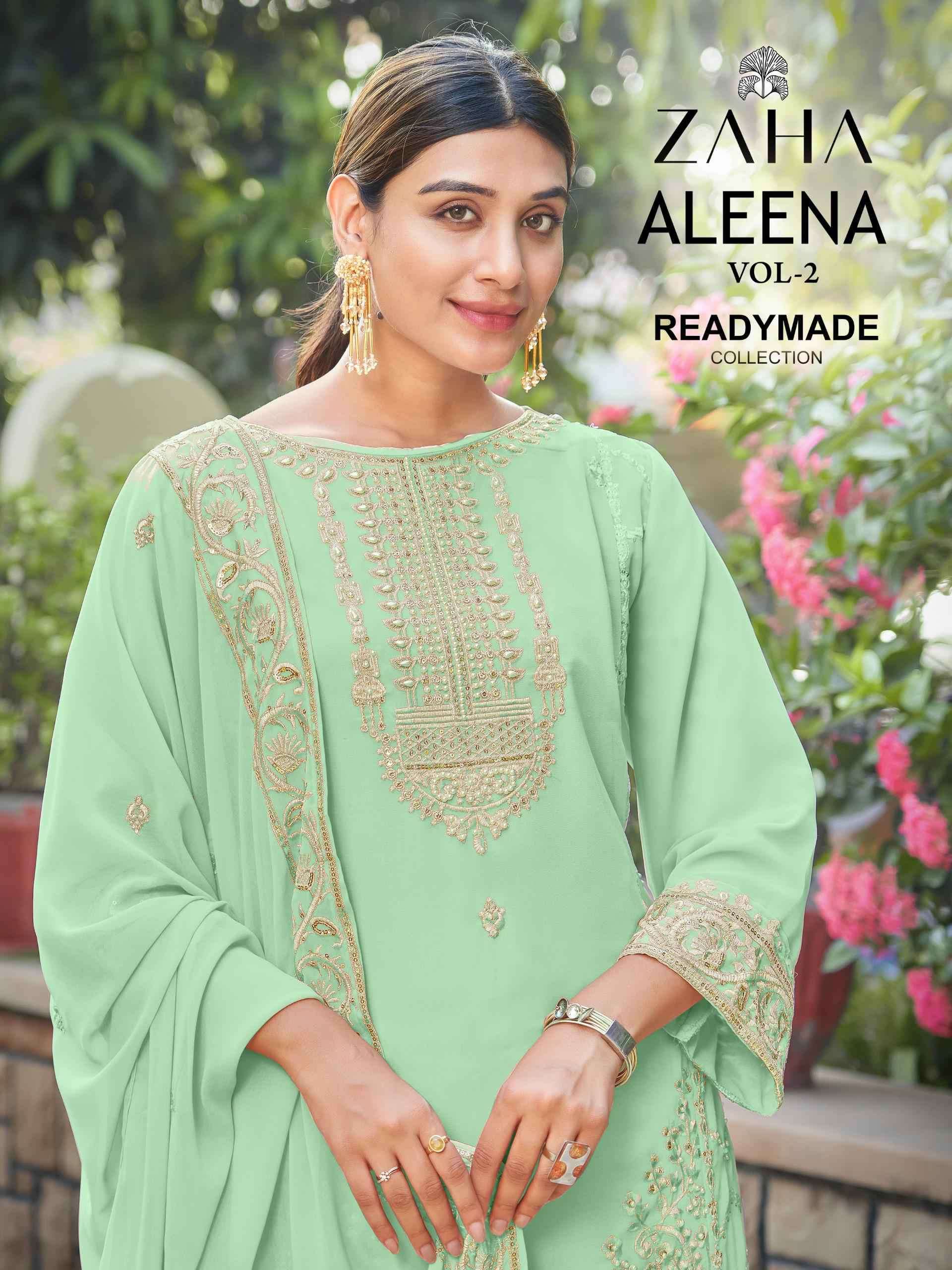 ZAHA ALEENA VOL 2 10353 COLORS DESIGNER READYMADE PAKISTANI SUIT SUPPLIER IN SURAT 