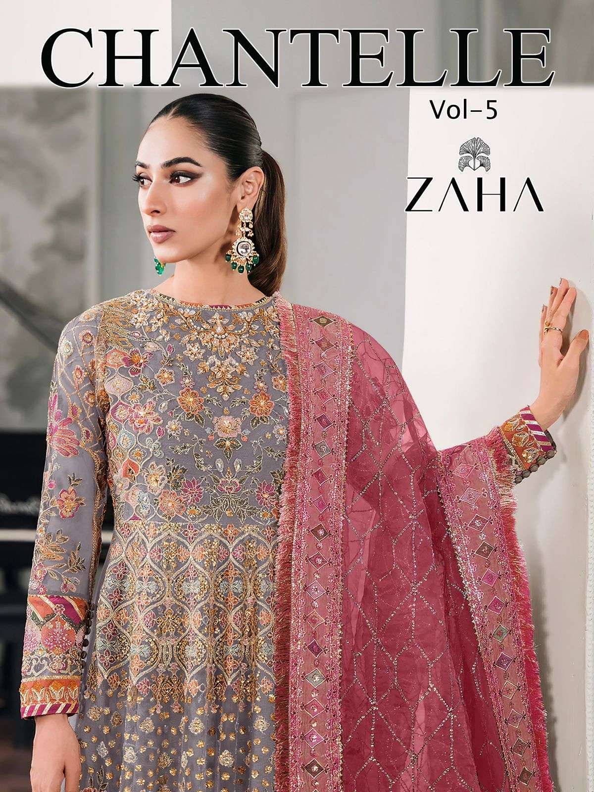 ZAHA CHANTELLE VOL 5  10293 COLORS PARTYWEAR PAKISTANI SUIT SUPPLIER IN SURAT 2024