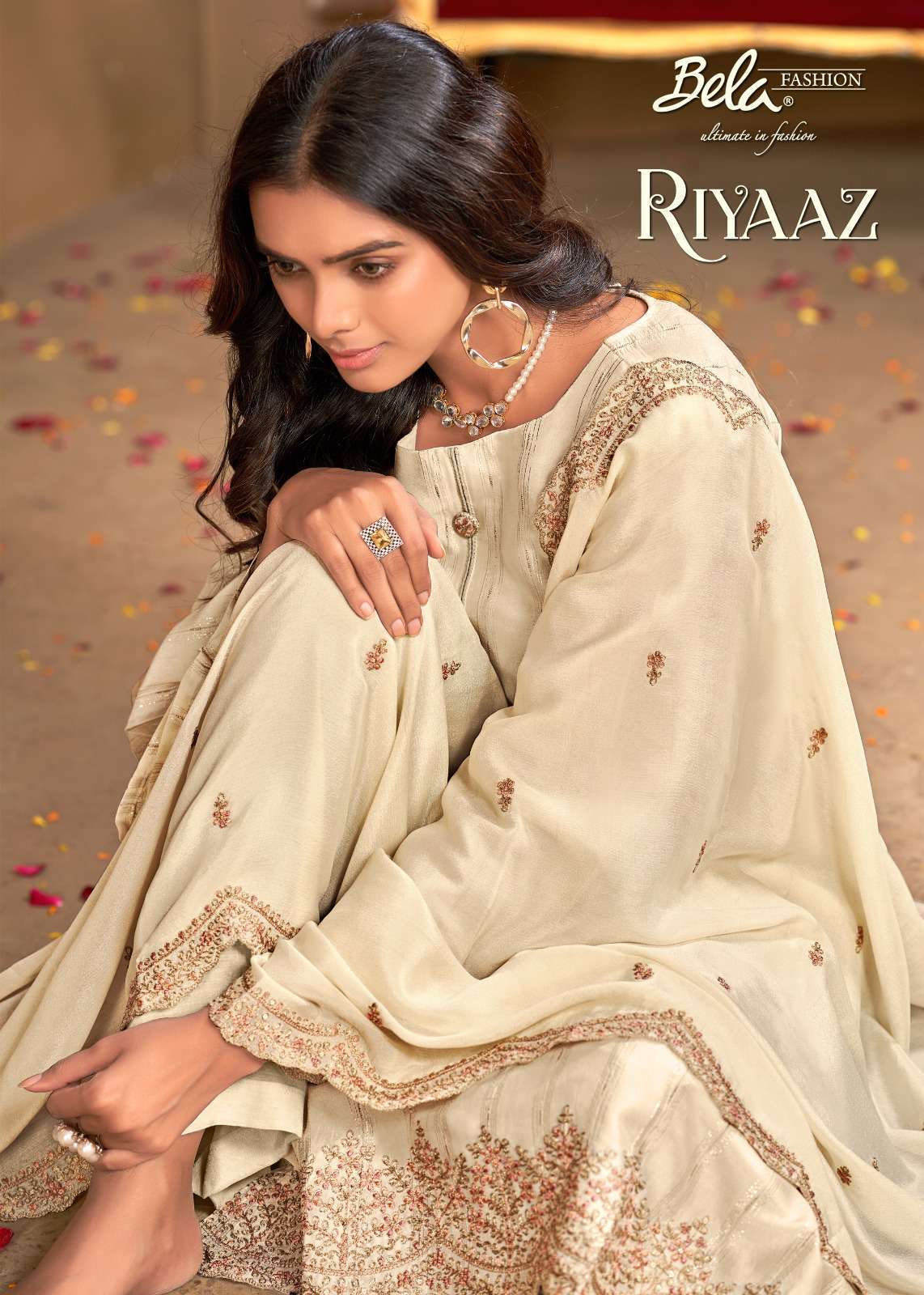 BELA RIYAAZ DESIGNER SILK LADIES SUIT CATALOGUE BEST RATE SUPPLIER 
