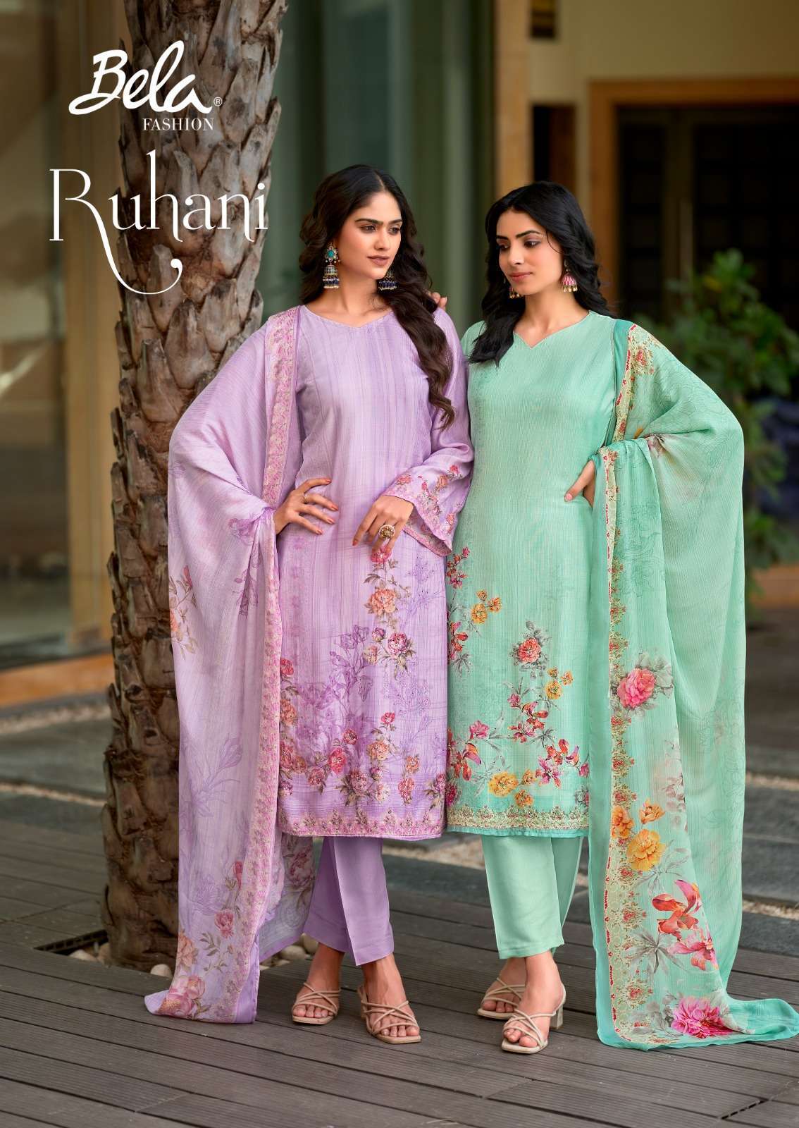 BELA RUHANI PURE MUSLIN LADIES  SUIT CATALOG EXPORTER IN SURAT 2024