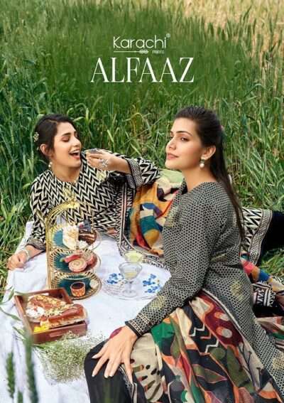 KARACHI PRINTS ALFAAZ CAMRIC COTTON PARTYWEAR SUIT COLLECTION WHOLESALR PRICE 