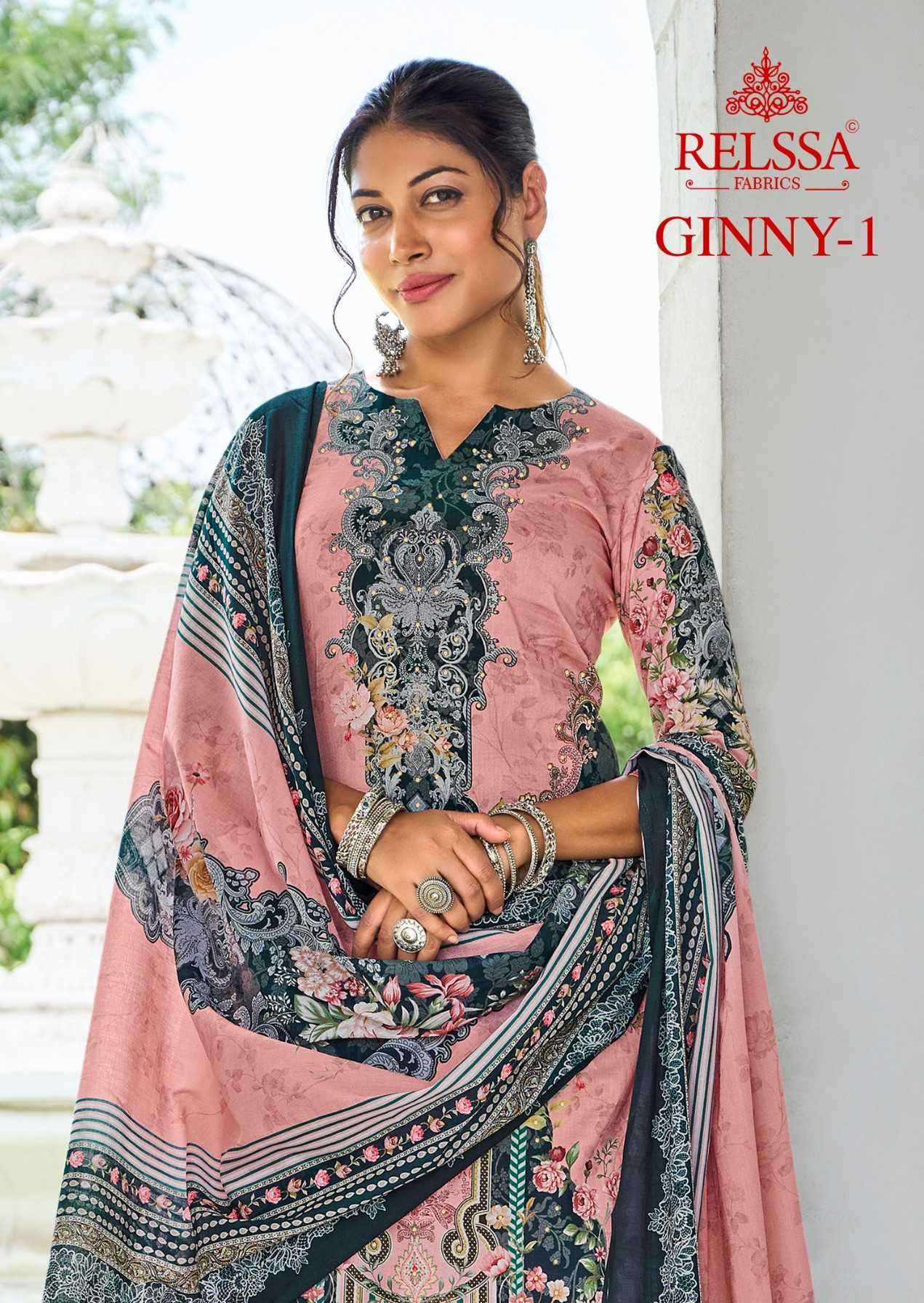 RELSSA GINNY VOL 1 HANDWORK MUSLIN SUIT CATALOGUE WHOLESALER IN SURAT 2024
