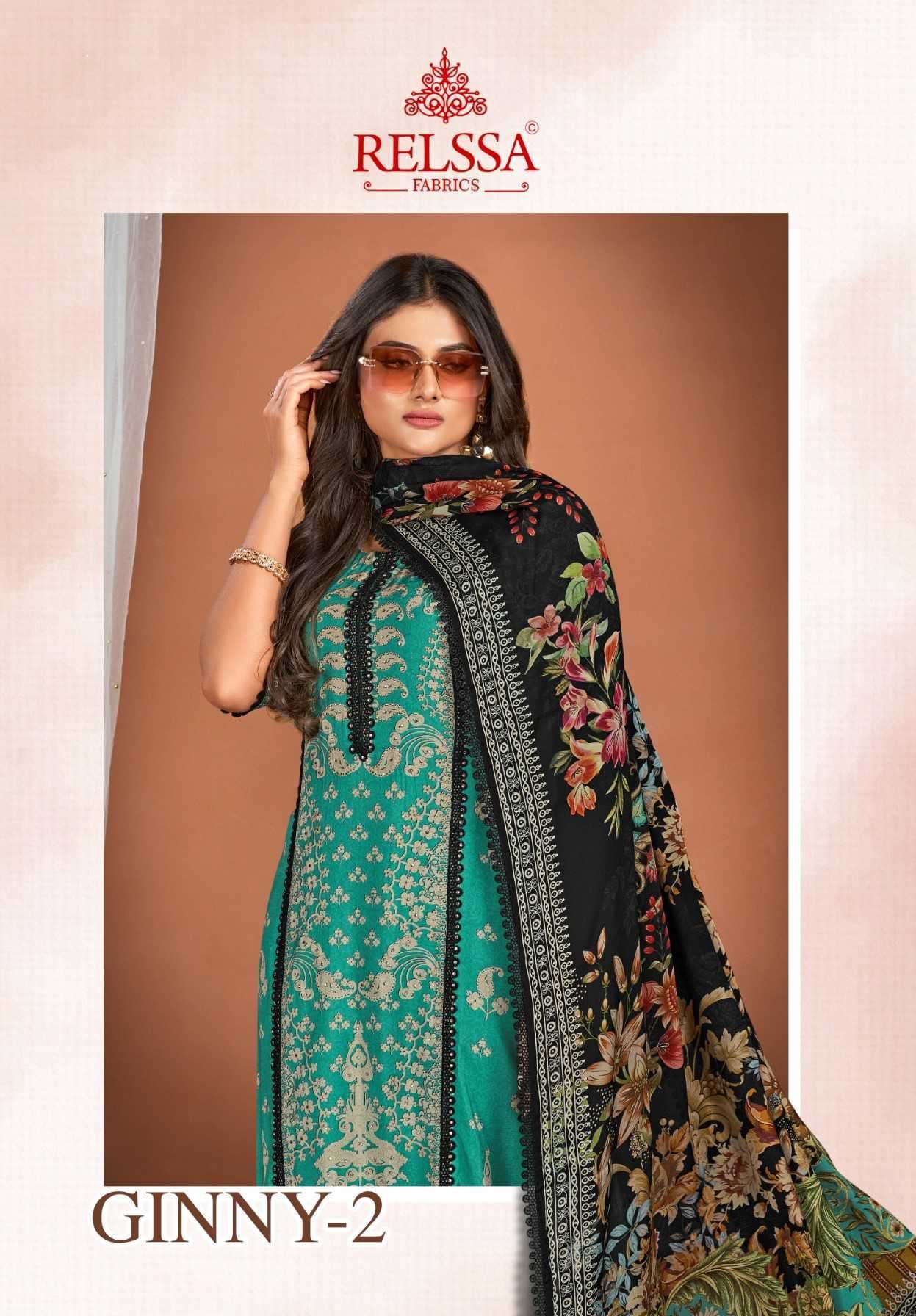 RELSSA GINNY VOL 2 HANDWORK MUSLIN SUIT CATALOGUE WHOLESALER IN SURAT 2024