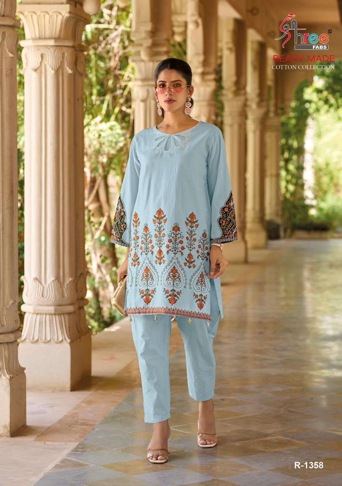 SHREE FABS R 1358 COLORS READYMADE PAKISTANI COTTON DRESS NEW COLLECTION