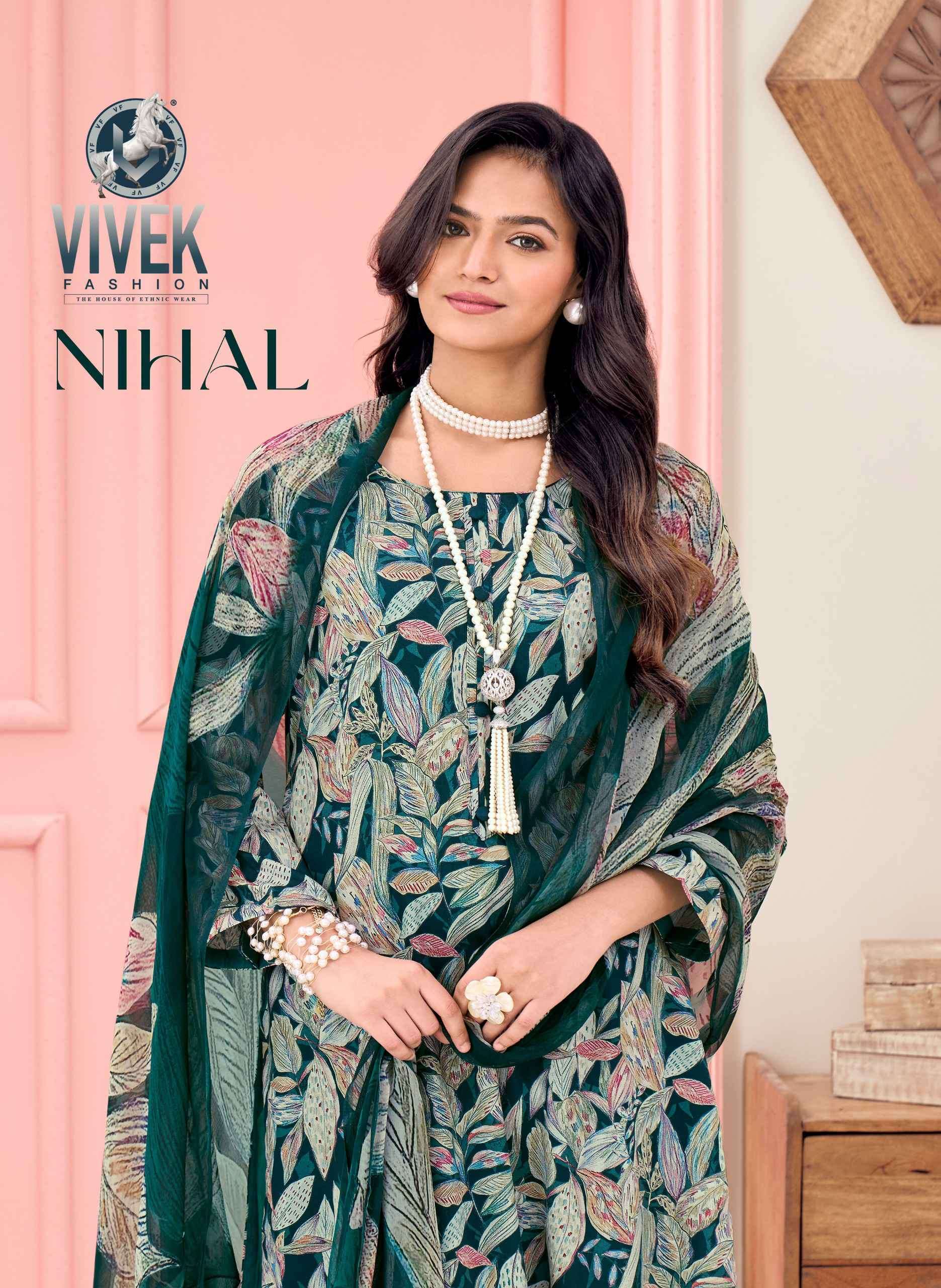 VIVEK FASHION NIHAL FANCY SATIN SUIT CATALOG SUPPLIER WHOLESALE PRICE SURAT 