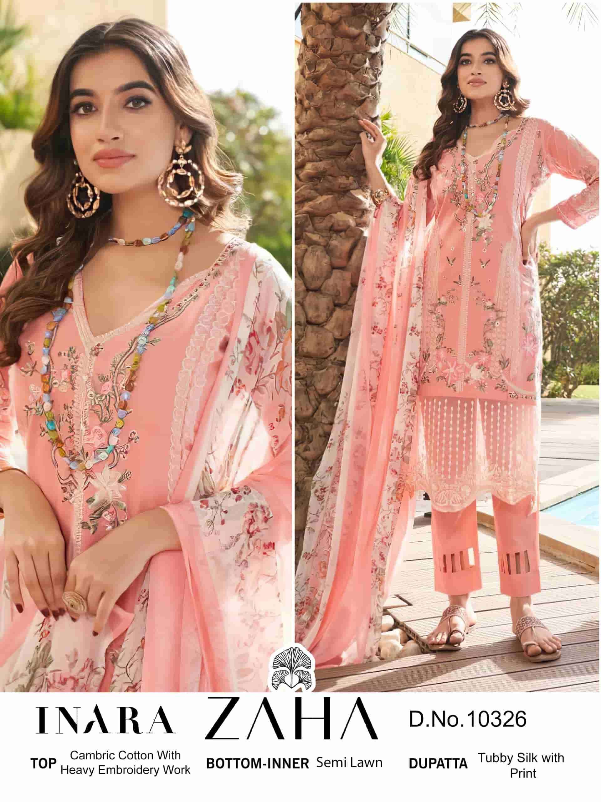 ZAHA INARA VOL 1 EMBROIDERY COTTON SALWER SUIT COLLECTION WHOLESALE PRICE SURAT 2024