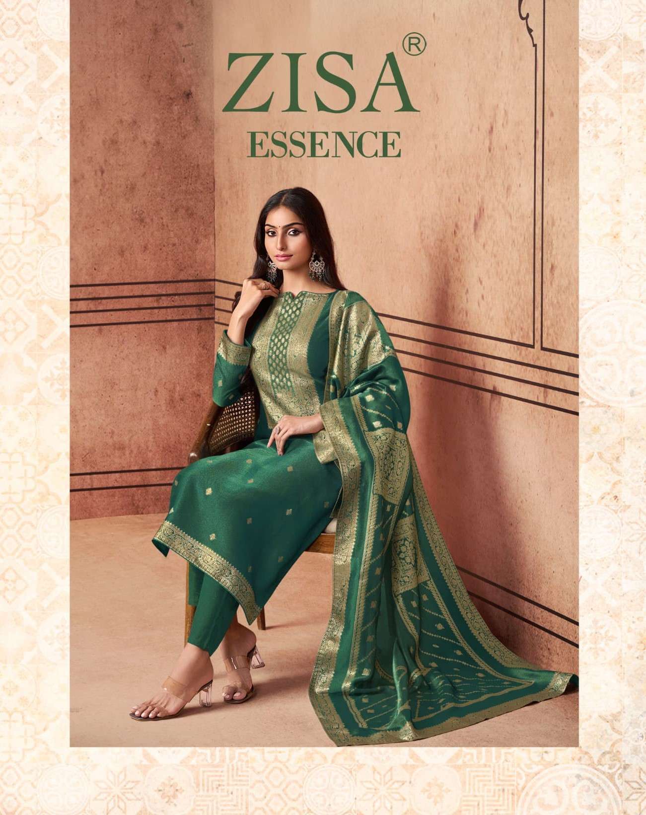 ZISA ESSENCE SILK JACQUARD LADIES SUIT COLLECTION EXPORTER 