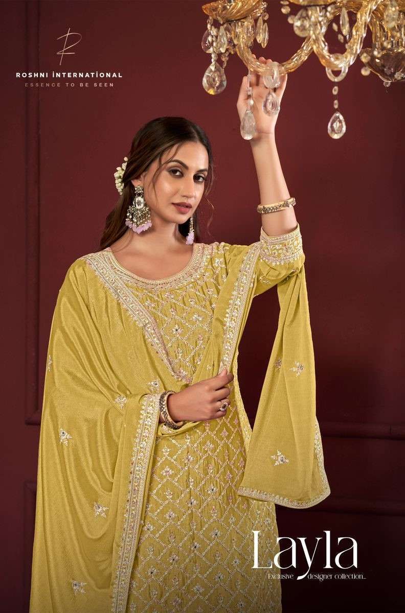 ZUBEDA LAYLA PARTYWEAR READYMADE DESIGNER PALAZOO SUIT EXPORTER 2024