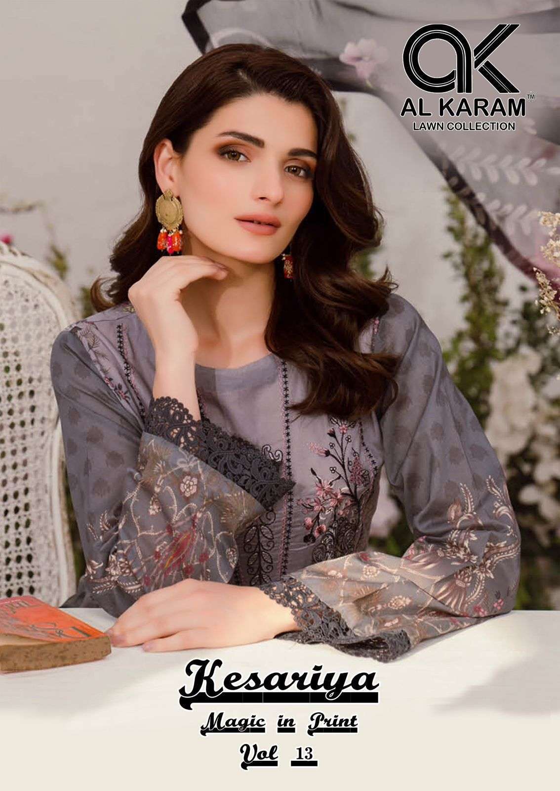 AL KARAM KESARIYA VOL 13 CAMRIC COTTON DRESS MATERIAL CATALOG DEALER 