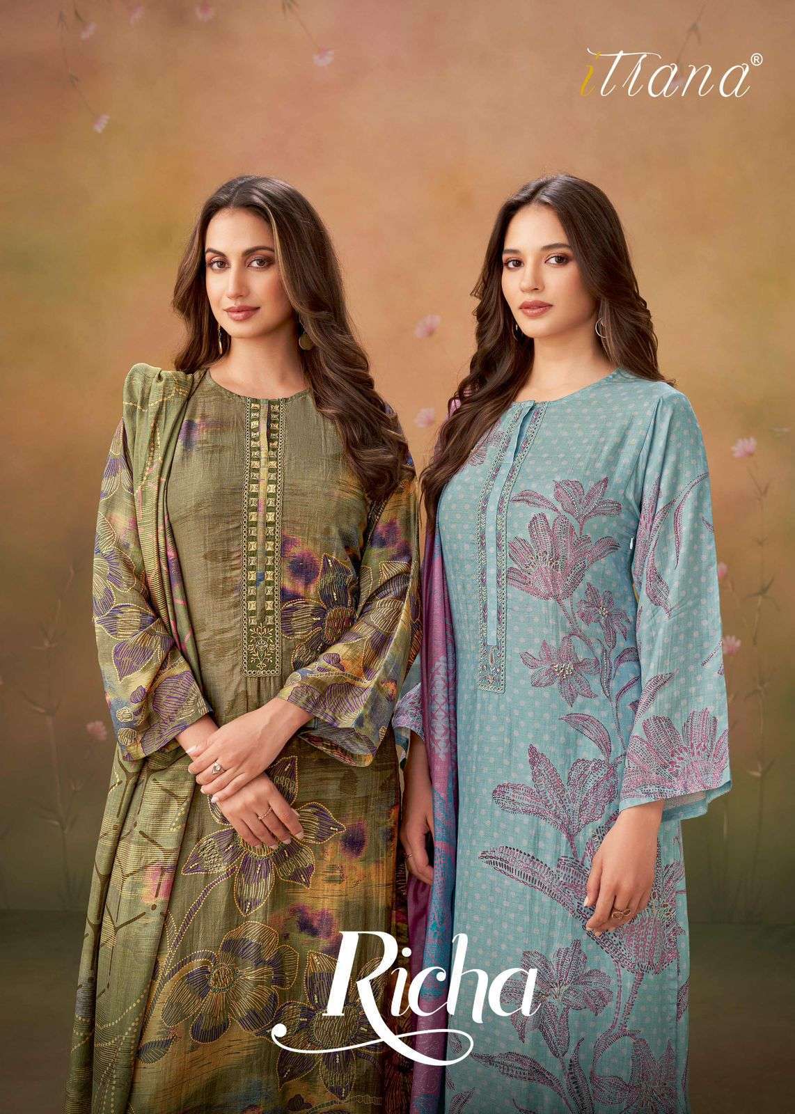 ITRANA RICHA FANCY MUSLIN LADIES SUIT CATALOG WHOLESALE PRICE 2024