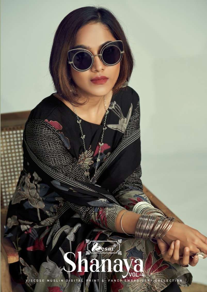 KESAR SHANAYA VOL 4 DIGITAL PRINT LADIES MUSLIN SUIT DEALER 2024